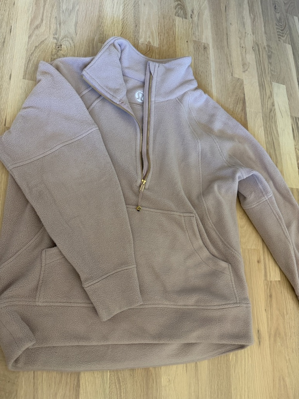 lululemon athletica Fleece Quarter-Zip Pullover in Mauve Size M/L